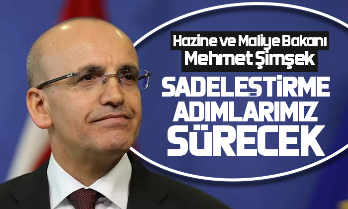 Mehmet Şimşek: Sadeleştirme adımlarımız sürecek