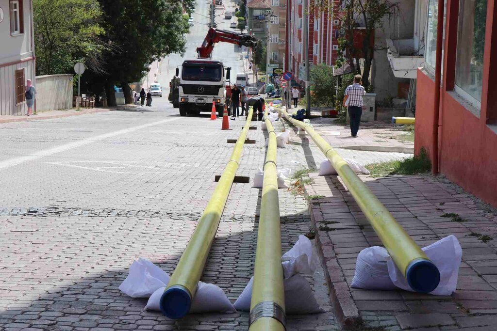 Kavakta 2. Etap sehir ici hat doseme calismalari basladi