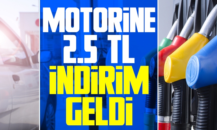 Motorine 2.5 TL indirim geldi