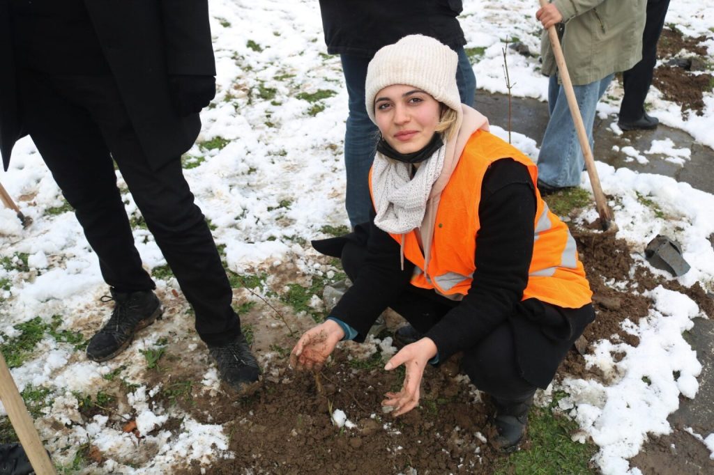 OMÜ’lü Öğrenciler Fidanları Toprakla Buluşturdu