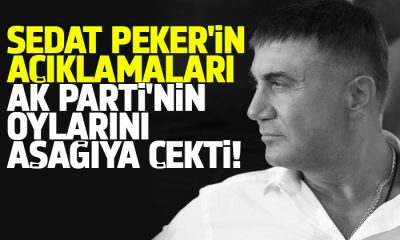 Sedat Peker’ın açıklamaları sonrası AK Parti bir ayda 4 puan kaybetti