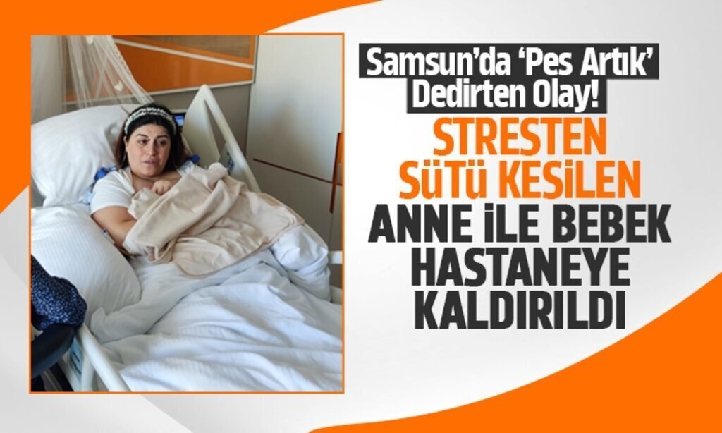 STRESTEN SUTU KESiLEN ANNE ILE BEBEK HASTANEYE KALDIRILDI1