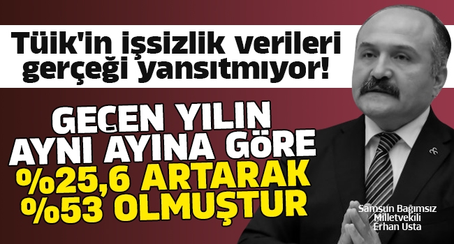 Usta TÜİK verilerinin işsizlik adına gerçeği yansıtmadığını ifade etti