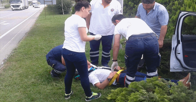 Samsun’da otomobil ile kamyon çarpıştı 1 kişi yaralandı