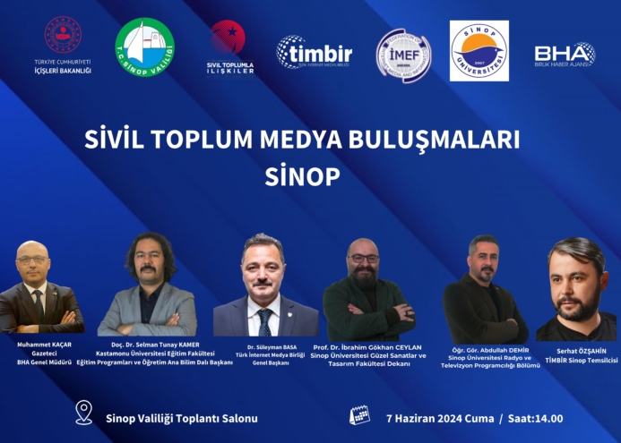 Sinop’ta “Sivil Toplum Medya Buluşmaları” programı düzenlenecek