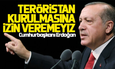 Erdoğan: Teröristan kurulmasına izin veremeyiz