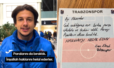 Trabzonsporlu oyunculardan gülümseten hareket