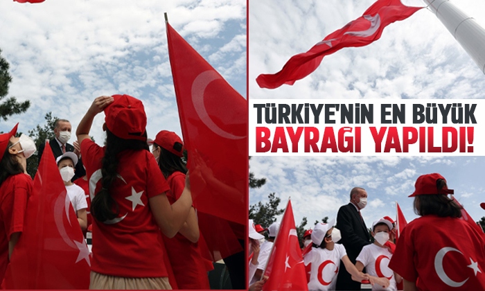 Türkiye’nin en büyük bayrağı yapıldı!