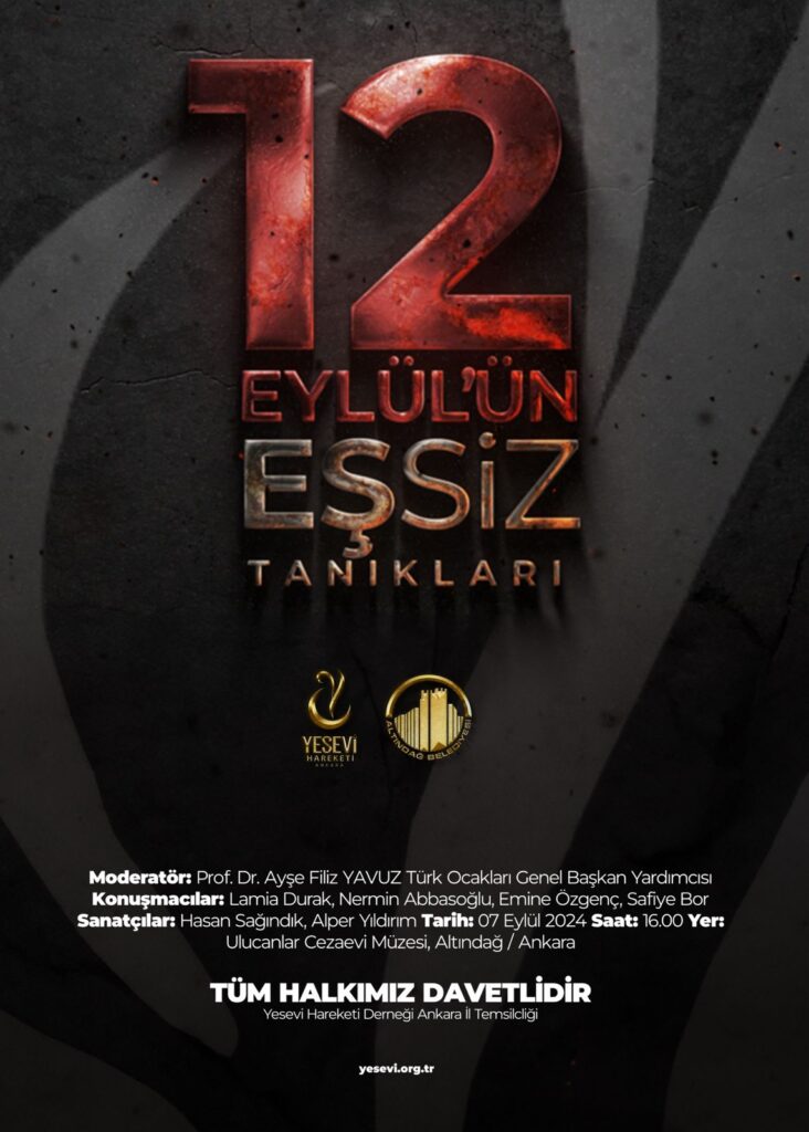 Yesevi Hareketi Derneği’nden “12 Eylül’ün Eşsiz Tanıkları” programı