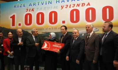 Rize-Artvin Havalimanında yolcu sayısı 1 milyonu geçti