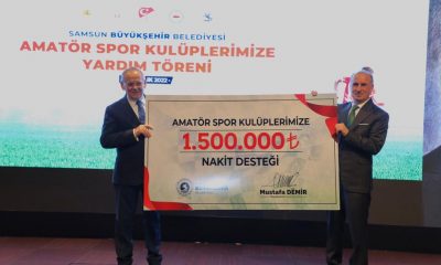 Samsun’da amatör spor kulüplerine 1 milyon 500 bin TL’lik maddi destek