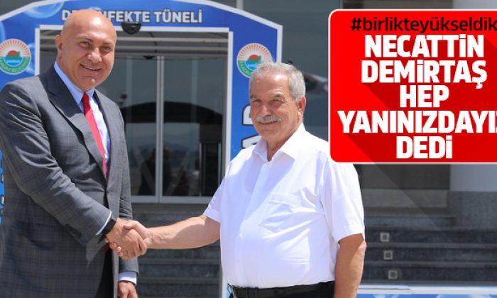 Samsunspor Başkanı Yüksel Yıldırım Başkan Necattin Demirtaş’ı ziyaret etti