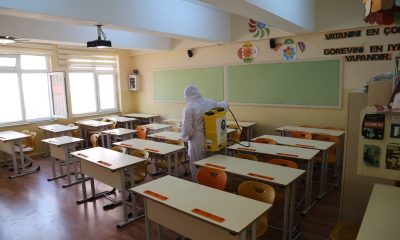 Canik’te okulların dezenfekte ve temizlik çalışmaları tamamlandı