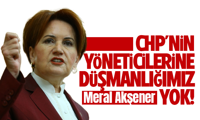 Akşener: Bütün suç benim olsun ama