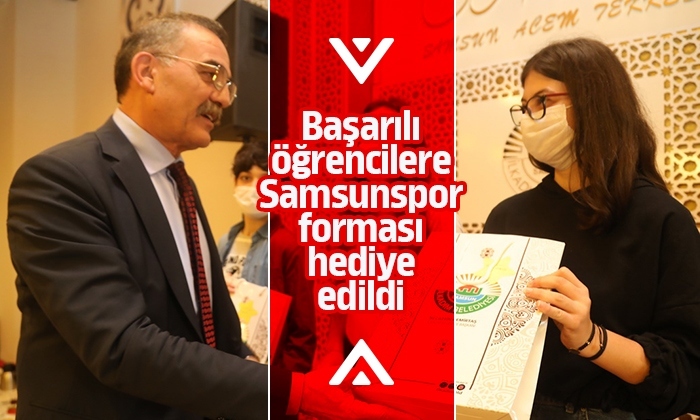 Başarılı öğrencilere Samsunspor forması hediye edildi