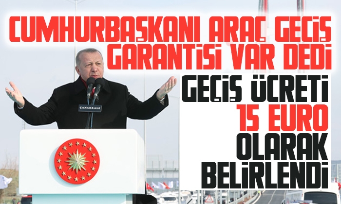 Cumhurbaşkanı Erdoğan’ın açılış sırasında açıkladığı köprü geçiş ücretine vatandaşlar ‘pahalı’ dedi!