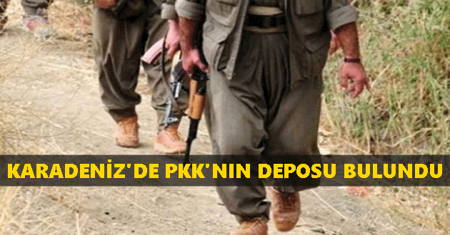 Karadeniz’de PKK’nın Deposu Bulundu