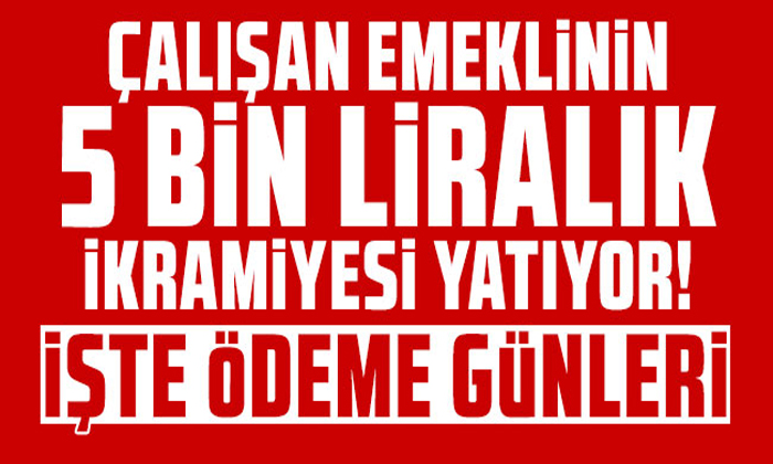 Çalışan emeklinin 5 bin liralık ikramiyesi yatıyor! İşte ödeme günleri