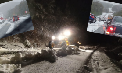 Kar yağışı etkili; hazırlıksız yakalan sürücüler yolda kaldı
