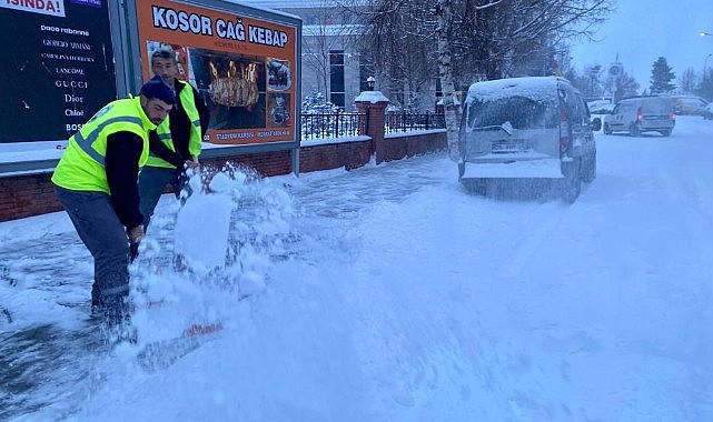 Karla mücadelede yoğun mesai