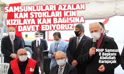 MHP Samsun’da kan bağış kampanyası başlattı