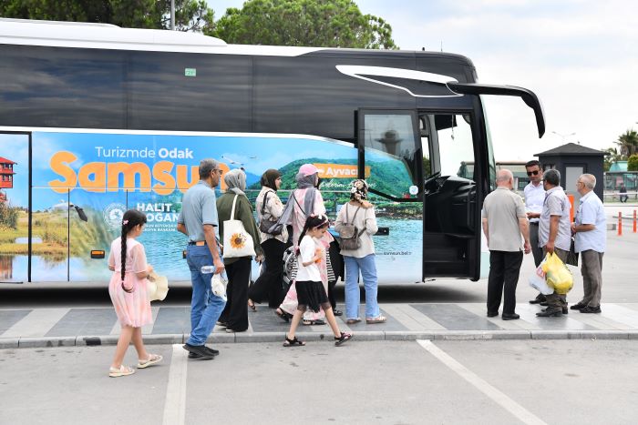 Odak Samsun projesi kapsamındaki turizm otobüslerine yoğun