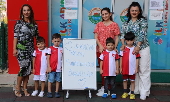 Minikler Samsunspor’a moral desteği oldular