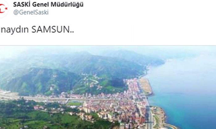 SASKİ, Samsun yerine Trabzon görseli paylaştı