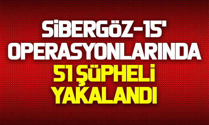 Nitelikli dolandırıcılar SİBERGÖZ-15 operasyonlarına takıldı! 51 Gözaltı