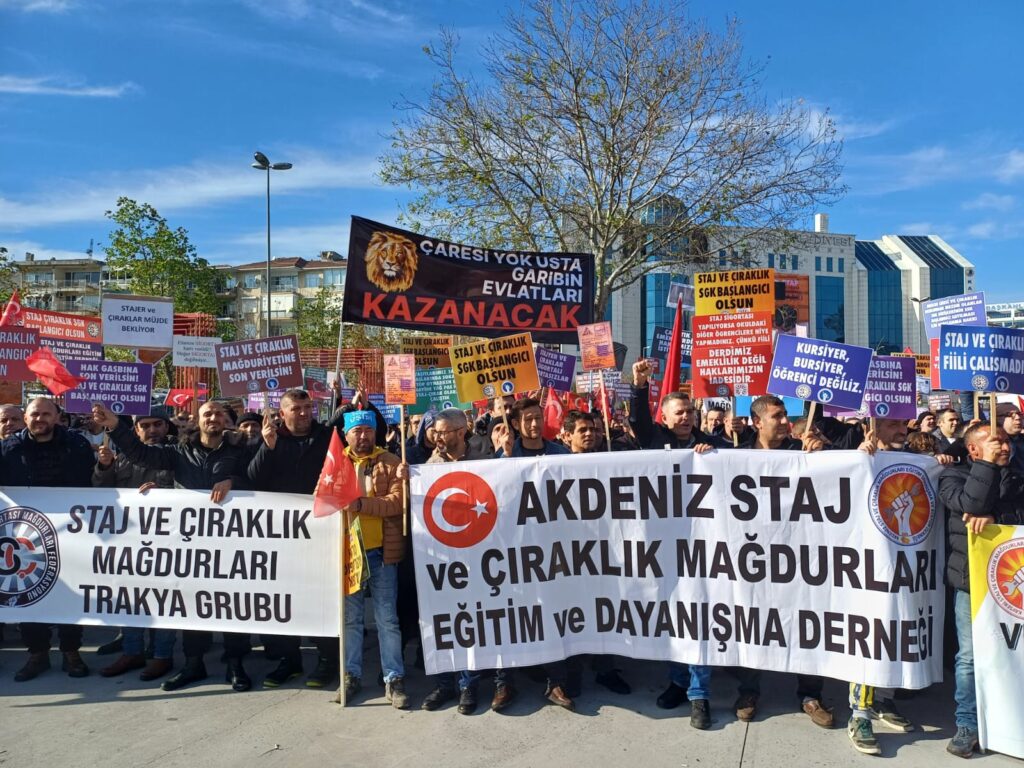 Staj ve çıraklık mağdurlar İstanbul Mitinginde buluştu