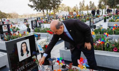 KKTC Cumhurbaşkanı Tatar, Şampiyon Melekler Şehitliği’ni ziyaret etti