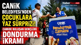 Canik Belediyesi'nden Çocuklara Yaz Sürprizi! Camide Buluşan Gençlere Dondurma İkramı
