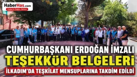Cumhurbaşkanı Erdoğan İmzalı Teşekkür Belgeleri İlkadım'da Teşkilat Mensuplarına Takdim Edildi