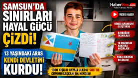 Samsun'da Sınırları Hayal Gücü Çizdi! 13 Yaşındaki Aras Kendi Devletini Kurdu