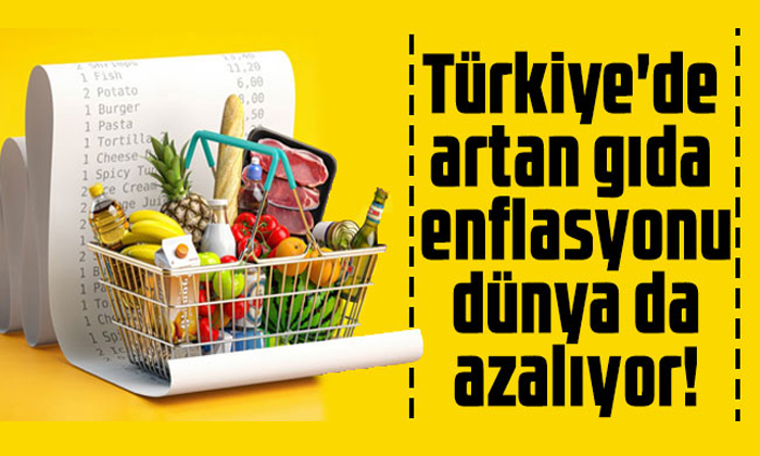Türkiye’de artan gıda enflasyonu dünya da azalıyor!